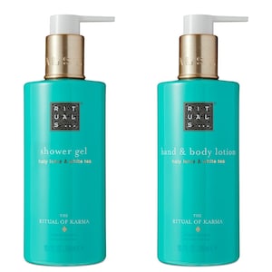 Rituals Karma Lotus Flower, White Tea Shower Gel & Body Lotion 2 x 300ml Bottles