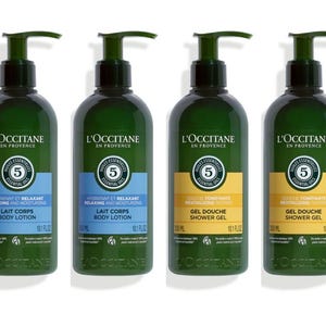 L&#39;Occitane Aromachology Shower Gel & Body Lotion 4 x 300ml Bottles