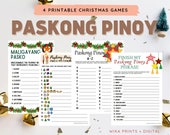 Christmas Games Bundle Printable Games - Paskong Pinoy Games Party Bundle - 4 Printable Christmas Games - Easy Download