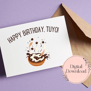 Happy Birthday Tuyo Greeting Card Printable - Birthday Card Printable, Filipino Greeting Card, Humor Card, Funny Cards - Digital Download