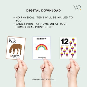 Filipino Flashcards Mega Bundle (200+ Cards) | Tagalog-English Printable Flashcards | Alphabet, Numbers, Shapes & More | Digital Download