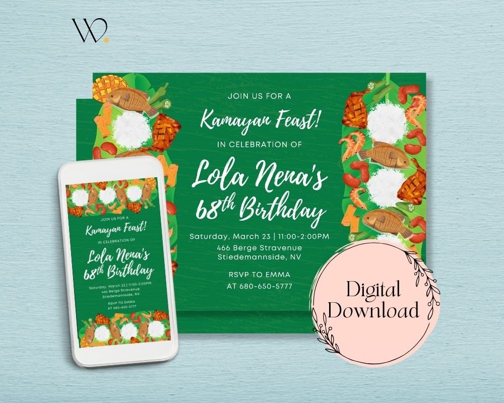 Filipino Birthday Party Invitation Personalized Invitation Etsy