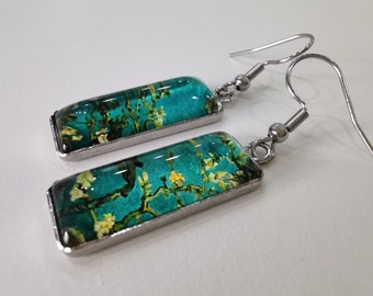 Famous Art Earrings Van Gogh/ Famous Painting Earrings/ Flower Earrings/ Unique Earrings/ Art Earrings/ Fun Earrings