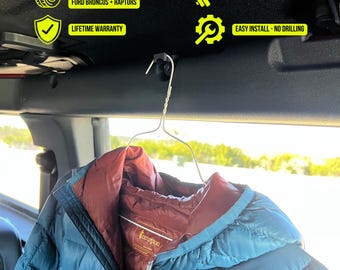 2021+ Ford Bronco Garment Hooks Set - Multiple Color Options