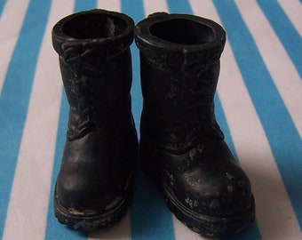 Action Man, High Boots, Miniatures, Steampunk, Black, Accessories,  Wearable, Rubber, Vintage, C