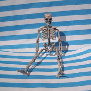 Dolls House, Skeleton, 12th Scale, Female, Bones, Hospital, Cemetery, Witches Room, Halloween, Grey, Display