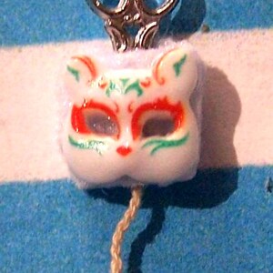 Soporte para cuerda de gato, miniatura a escala 1/16, cuerda y tijeras, fabricado por Mel, miniaturas, diseño de los años 50.