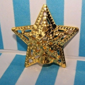 Dolls House, Christmas, 12th Scale, Star, Gold, Metal, Fretwork, Tree Topper, Display, Sale