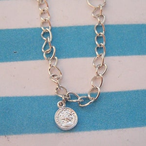 Dolls House, Necklace, 12th, Jewellery, Silver, Coin, Pendant, Hand Crafted, Miniature, Wearable, Display, Unique, Sale