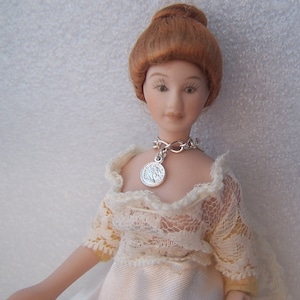 Dolls House, Necklace, 12th, Jewellery, Silver, Coin, Pendant, Hand Crafted, Miniature, Wearable, Display, Unique, Sale