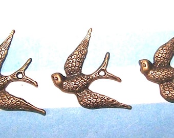 Bird Plaques, 16th Scale Miniature, Wall Hangers, Brass, Dolls House, Diorama, Display, Vintage