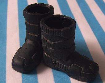 Action Man, Boots, Doll Making, Steampunk, Horror, Black, Miniatures, Wearable, Rubber, Vintage, G