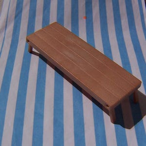 Miniature, Table, 16th Scale, Fold Away, Trestle, Sylvanian Families, 80's, Dolls House, Diorama, Vintage image 5