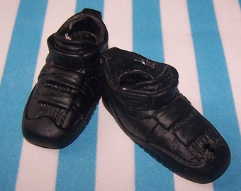 Action Man, Shoes, Doll Making, Steampunk, Horror, Black, Miniatures, Wearable, Rubber, Vintage, B