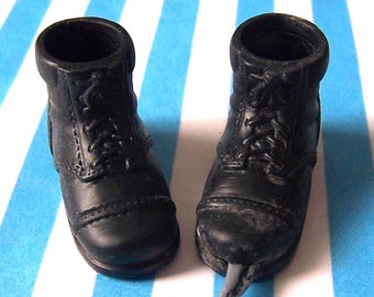 Action Man, Boots, Doll Making, 6th, Steampunk, Horror, Black, Miniatures, Wearable, Rubber, Vintage, F