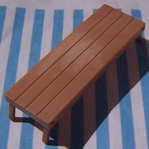 Miniature, Table, 16th Scale, Fold Away, Trestle, Sylvanian Families, 80's, Dolls House, Diorama, Vintage image 4