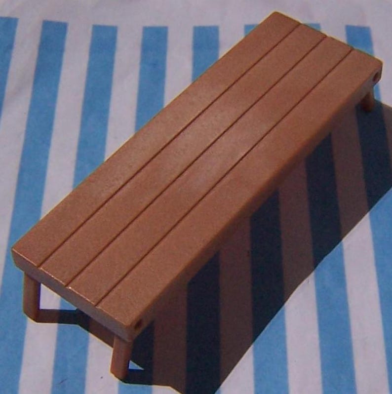Miniature, Table, 16th Scale, Fold Away, Trestle, Sylvanian Families, 80's, Dolls House, Diorama, Vintage image 4