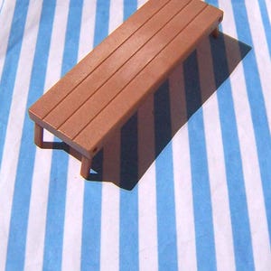 Miniature, Table, 16th Scale, Fold Away, Trestle, Sylvanian Families, 80's, Dolls House, Diorama, Vintage image 1