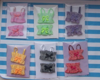 Dolls House, Clothes, 12th Scale, Underwear Set, Bra, Briefs, Colours, Wearable, Hand Crafted, New, Miniatures, Unique, Sale