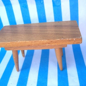 Miniatura, Mesa, Escala 16, Cocina, Lundby, Años 60, Rectángulo, Pino, Raro, Vintage, Casa de Muñecas, Diorama