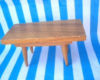 Table, 16th Scale Miniature, Kitchen, Lundby, 60's, Rectangle, Pine, Rare, Vintage, Doll House, Diorama