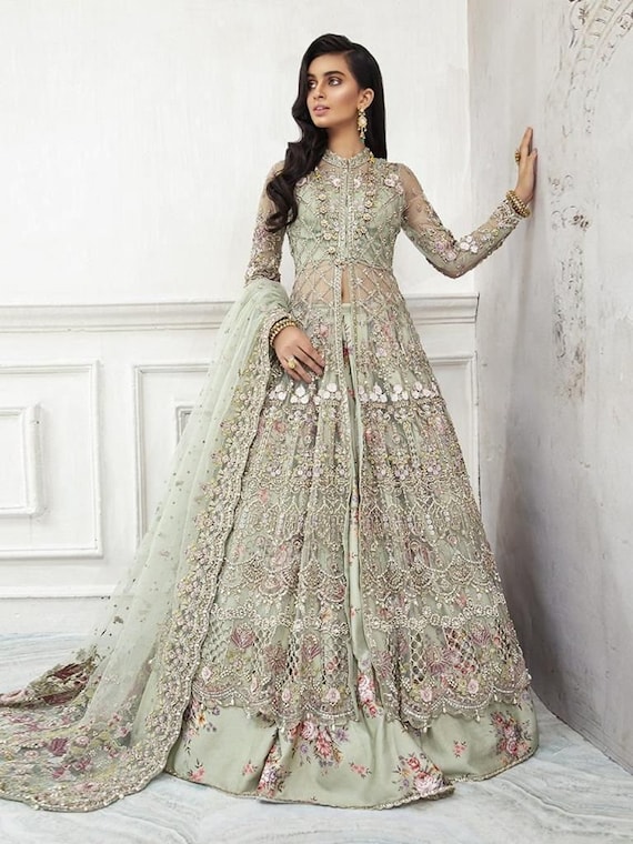 Designer Wedding Party Wear Bridal Bridesmaid Bollywood Style Gown
