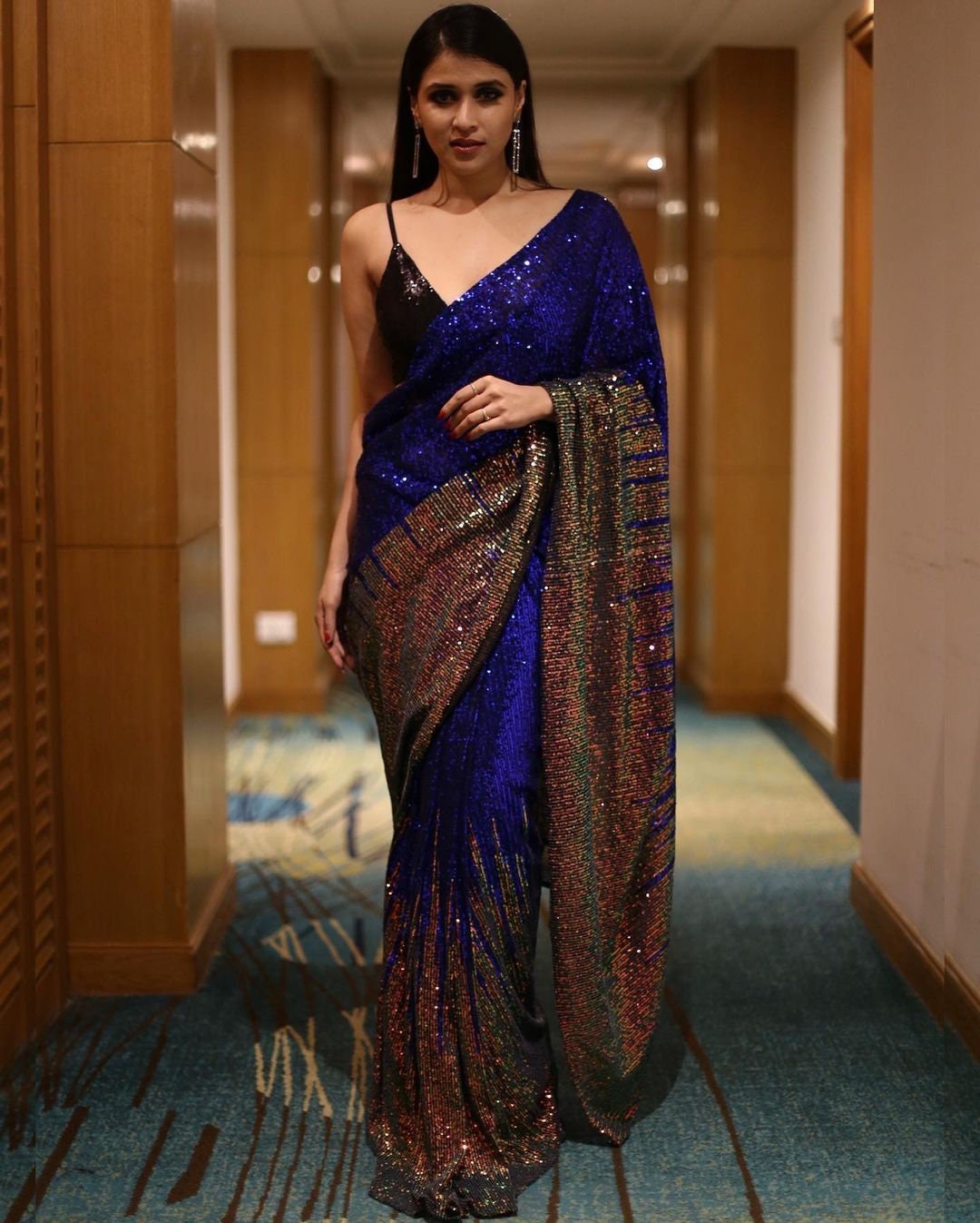Sabyasachi Pink Color Fancy Thread Sequence Work Party Wear Saree
