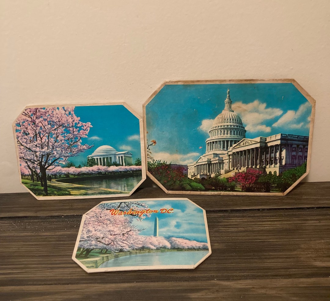 Vintage Washington DC Monument Photo Souvenirs set of 3 Etsy