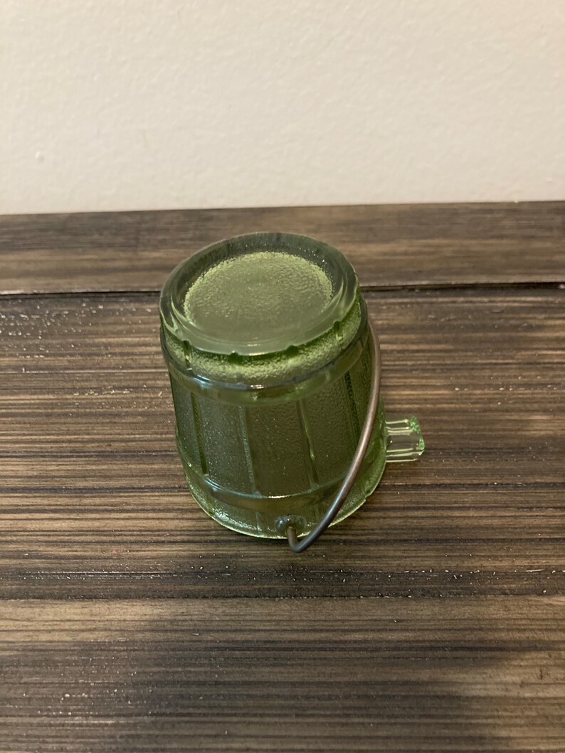 Vintage Glass Bucket Ashtray Etsy