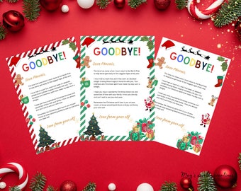 Elf Goodbye letter, Goodbye from your Elf, Choose your border, Christmas borders, Christmas fun for kids.