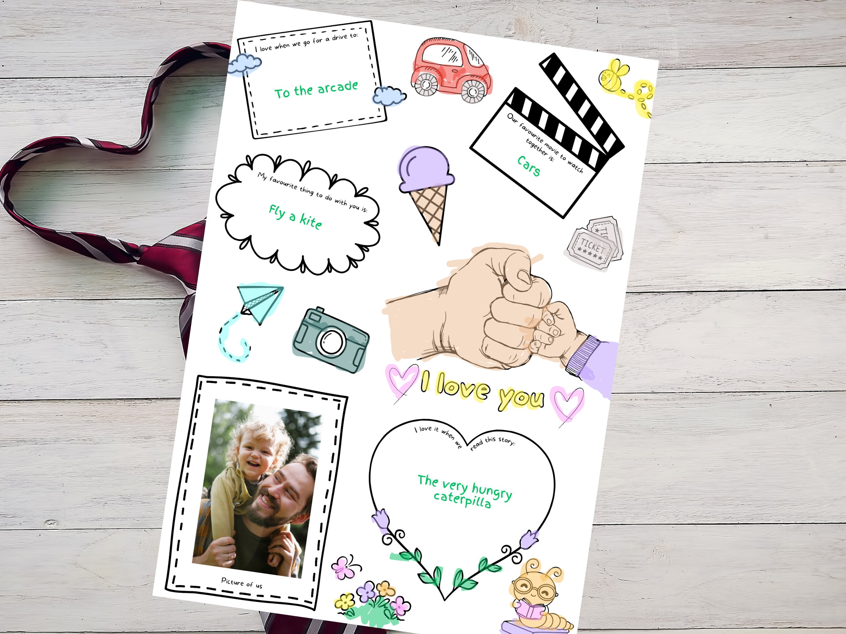 All About My Dad Coloring Page, Father's Day Printable, Gift for Dad's ...