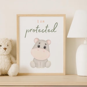Tarjetas de Afirmación "Yo Soy" para Niños: Tarjetas de Autoconversación Positiva con Temas de Animales / Rincón de la Calma Imprimible en Acuarela / Herramienta de Conciencia Plena y Confianza