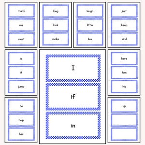 100 Sight Word Flashcards Printable, Beginner Sight Words for Kids, Police Themed Border , A4 & US Letter PDF