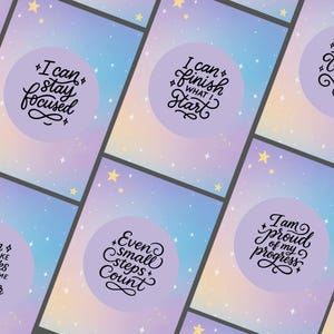 Cartes de vœux pour écrivains en herbe - Citations motivantes à imprimer pour les jeunes auteurs, inspiration pour l'écriture, état d'esprit de croissance pour les enfants
