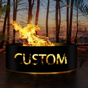 Extra Tall 16&quot; inches Custom Fire Pits, Custom Fire Ring Pits, Heavy Duty Outdoor Fire Pit, Steel Fire Pits, Outdoor Wood Burning Pits