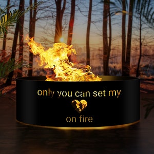 Custom Fire Pit Ring - Heavy Duty Outdoor Fire Pit - Steel Fire Pits - Outdoor Wood Burning Pit - Gift for Boyfriend - Valentines Day Gift
