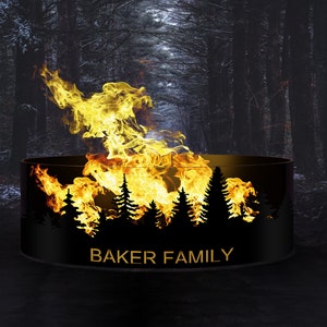 Custom Fire Ring Pits, 37 Inches Custom Fire Pits,  Heavy Duty Outdoor Fire Pit, Steel Fire Pits, Outdoor Wood Burning Pit, Josephs Fire Pit