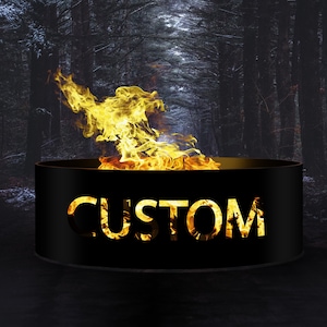 Personalized Heavy Duty Fire Ring Pits | Custom Steel Fire Pits | Outdoor Wood Burning Pits | Joseph&#39;s Custom Fire Pit