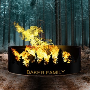 Customized Fire Pit, Unique Gift for Him, Personalized Fire Ring,  Heavy Duty Outdoor Fire Pit, Steel Fire Pits, Outdoor Wood Burning Pit