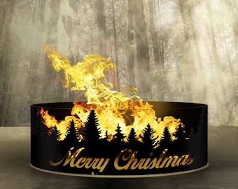 Christmas Gift Fire Pit, Personalized Gift for Him, Fire Ring Pits, Heavy Duty Outdoor Fire Pit, Steel Fire Pits, Outdoor Wood Burning Pits