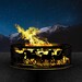 Custom Firepits - Horse Fire Pit Ring - Heavy Duty Outdoor Fire Pit - Steel Fire Pits - Outdoor Wood Burning Pits - Josephs Fire Pit 