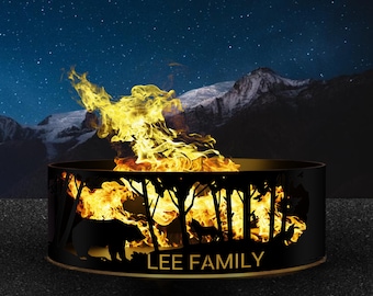 Valentine's Day Fire Pit - Fire Pit Ring - Personalized Gift - Heavy Duty Outdoor Fire Pit - Steel Pit - Wood Burning Pit - Josephs Fire Pit