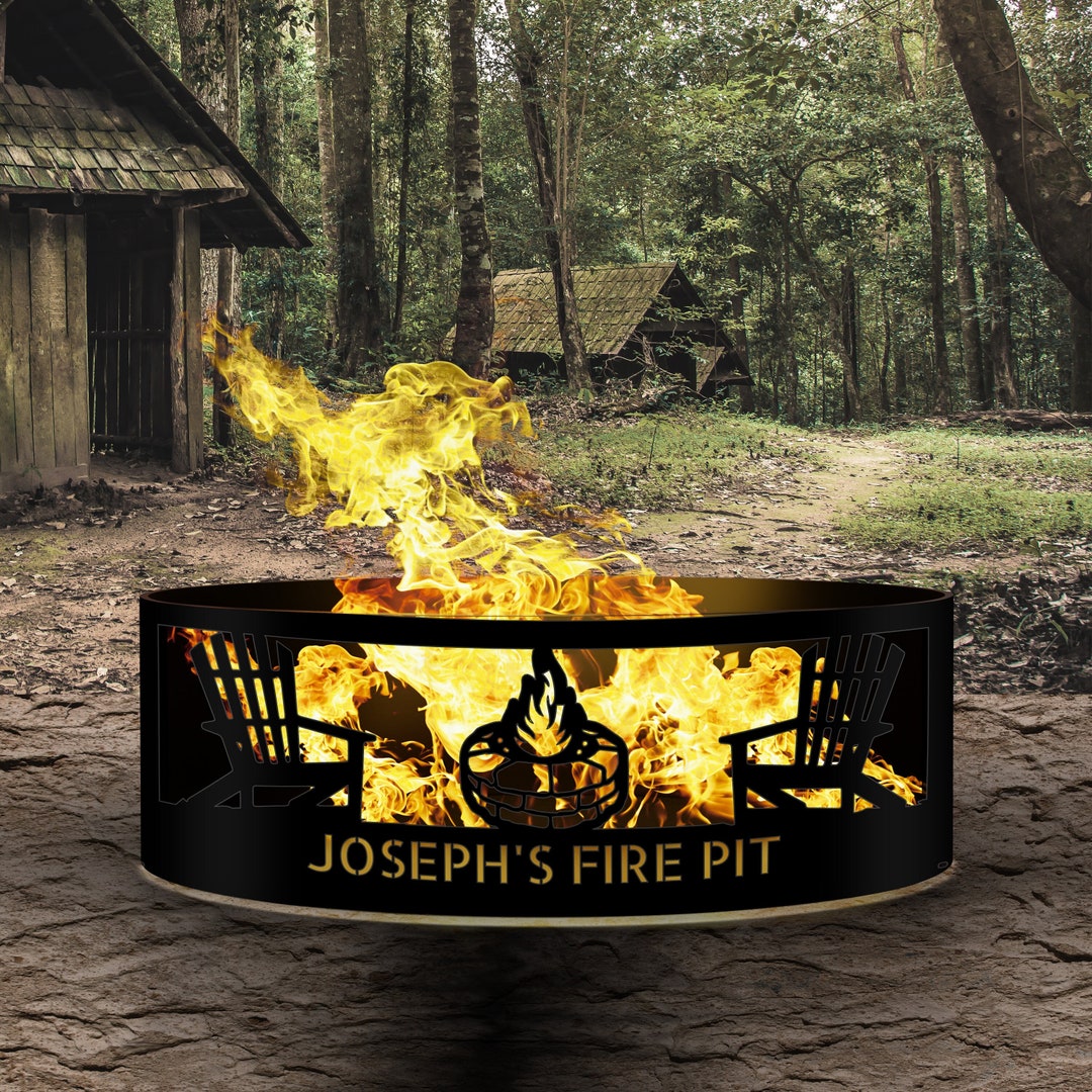 Campfire Fire Pit Rings Camping Gift for Him Adirondack Etsy