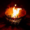 Fantasy-Inspired Fire Pit, Elvish Script Metal Fire Ring, Mystical Outdoor Decor, Personalized Fire Pit Gift, Custom Metal Art