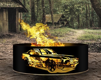 Custom Gift  Fire Pit, Personalized Gift Fire Ring, Gift for Car Lover, Metal Gift for Father's Day, Gift For Men, Boyfriend Gift