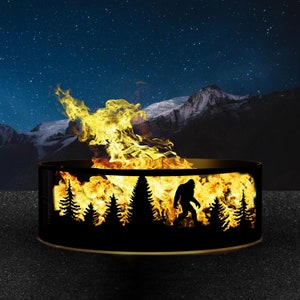 Custom Sasquatch Fire Pit, Bigfoot Silhouette, Personalized Heavy Duty ...