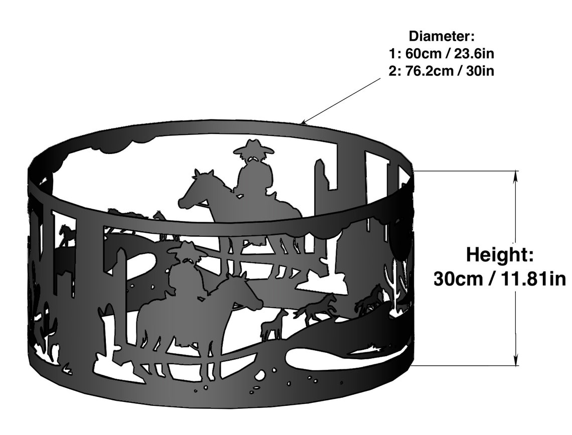 Cowboy Fire Pits Custom Fire Ring Pits Heavy Duty Outdoor Fire Pit ...