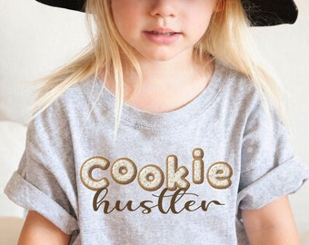 Cookie Hustler Kids Children Cookie Dealer Shirt T-shirt, Scout Cookies Scout Shirts Troop Tshirt