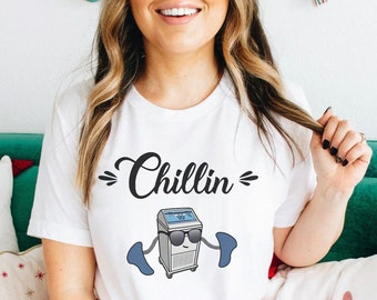 Chillin Funny ICU Nurse T-Shirt, Cute Critical Care Nursing RN Shirt, Nurses Week Gift, Arctic Sun Cooling Blanket, SICU Micu Cvicu Tshirt