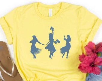 Hawaii Shirt, Hula Dancers TShirt, Hawaiian Hula girls Tee, Wahine Aloha graphic tee, Halau T-shirt, I love hula, Trendy Kumu Hula Gift